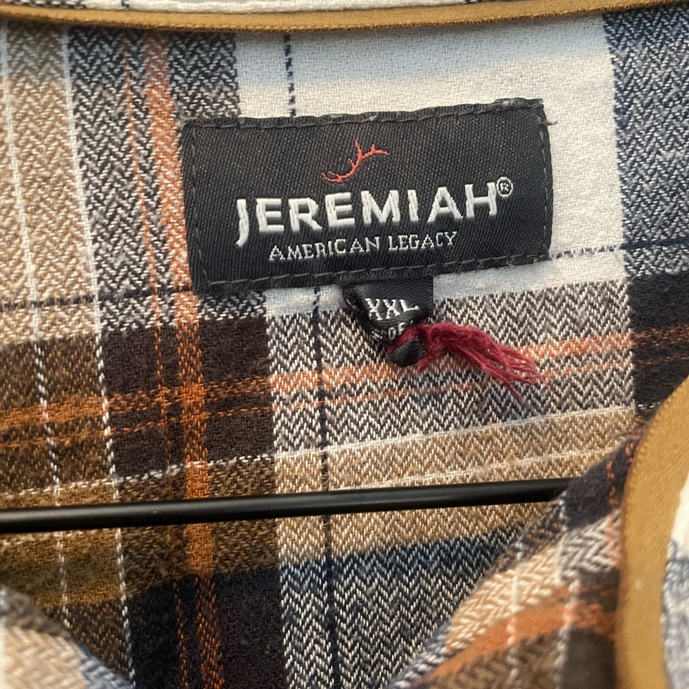 Jeremiah American Legacy- navy, white and brown flannel - Picture 5 of 5